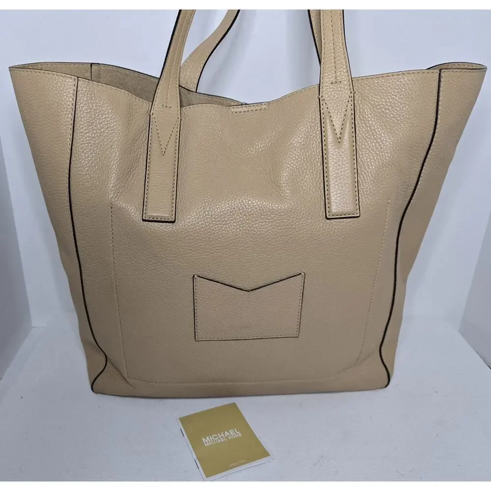 Michael Kors Junie Large Leather Tote Bag Butternut 17x13
